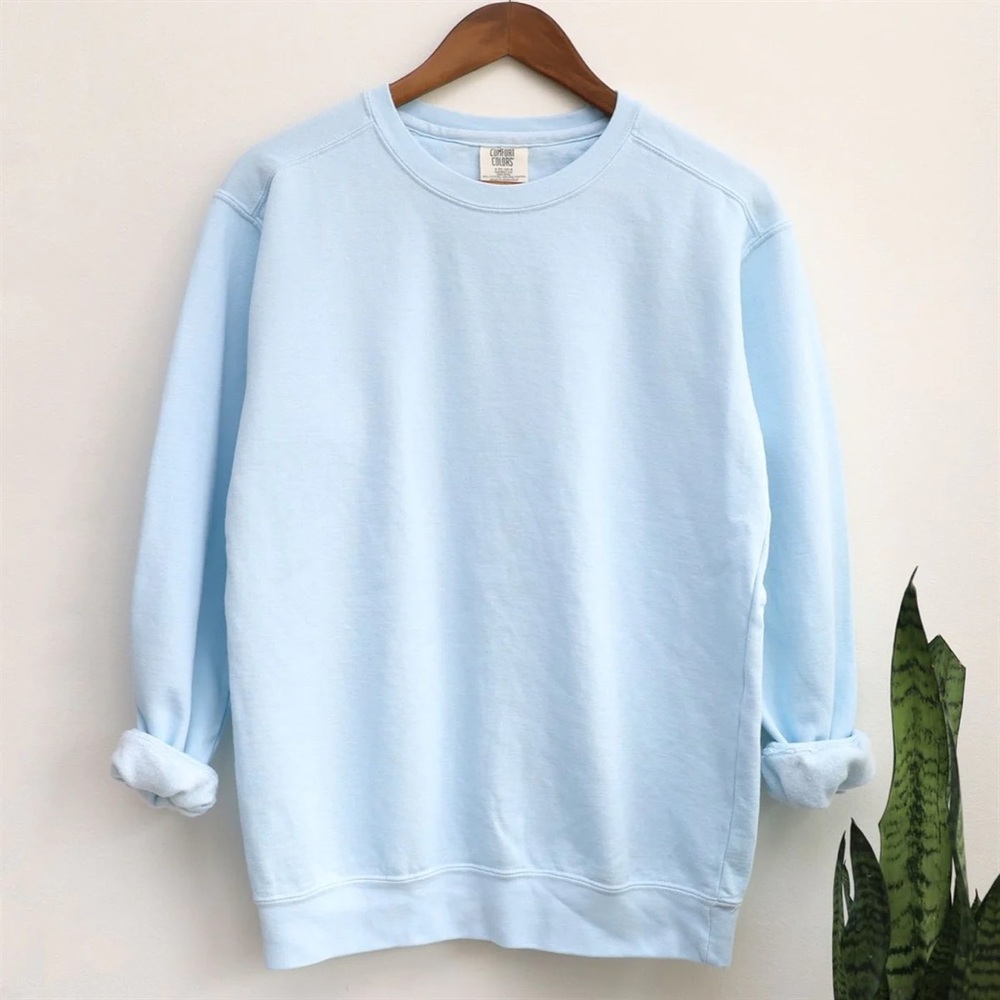 Comfort Colors Oversized Crewneck Sweater - Color: CHAMBRAY